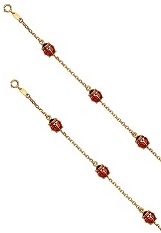 small outstanding yellow gold Lady Bug kids bracelet